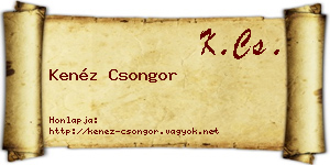Kenéz Csongor névjegykártya