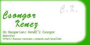 csongor kenez business card